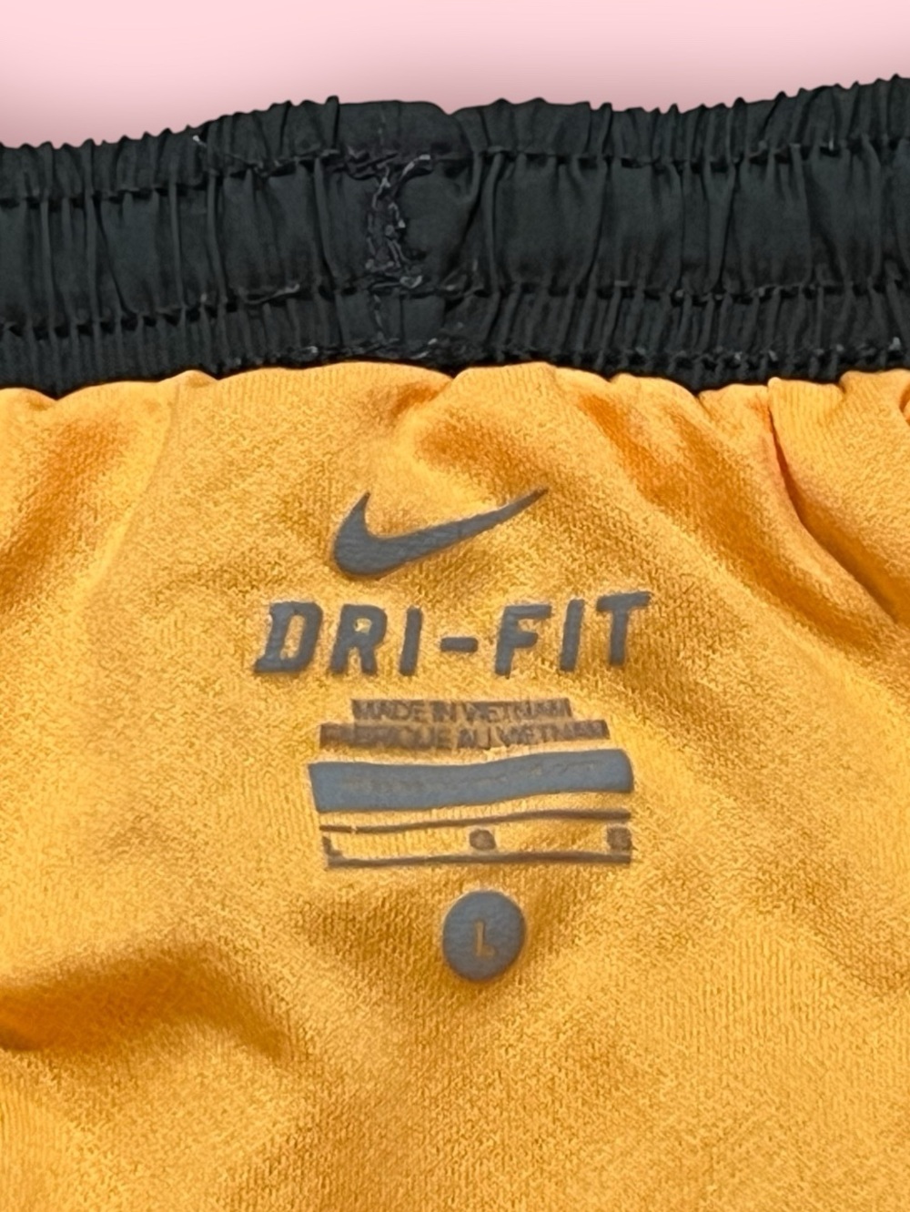 Nike Women’s Dri Fit Running Lined Shorts (Black/Orange/ Coral) - Picture 3 of 5